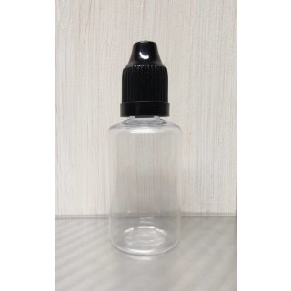 30 ml  Tropf-Flasche - PE - Deckelfarbe schwarz - mit Kindersicherung
