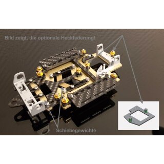 SlotPoint Fahrwerk PRO45, Platte 62 mm, Radstand 84-102