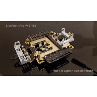 SlotPoint Fahrwerk PRO45, Platte 66 mm, Radstand 94-112