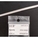 Schleifer Soft versilbert 3 mm breit, 30 cm Rolle