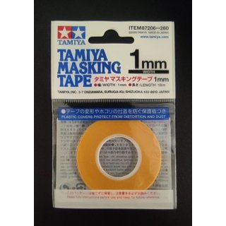 Tamiya Masking Tape 1 mm, 18 m für Rundungen