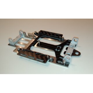 Schoeler Challenger MiniZ Chassis, 1,5 mm Edelstahl-Grundplatte, ohne Gewichte