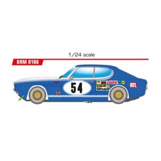 Slotcar Maßstab 1:24 analog BRM Capri No. 54 in Rennversion mit Metall-Chassis