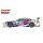 Slotcar 1:24 analog Bausatz SCALEAUTO M6 White Kit in Wettbewerbsversion RC3 mit Metall-Chassis und Beklebungssatz