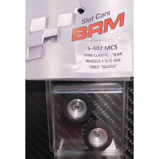 Komplettrad BRM / TTS Mini Classic, hinten mit Moosgummireifen