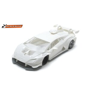 Slotcar 1:32 Analog Bausatz SCALEAUTO LBH Evo White Kit, Rennversion, Kunststoff-Chassis