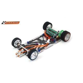 Slotcar-Komplettchassis Sport M Universal-Fahrwerk Radstand 94-117mm mit Long-Can Motor