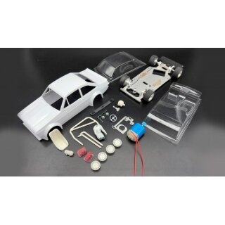 Slotcar TTS 1:24 analog Escort Mk.2 White Kit Bausatz, Rennversion, Metall-Chassis